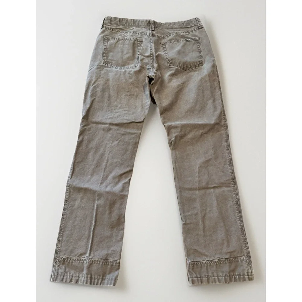 Eddie Bauer Mens 33x28 Brown Heavy Duck Canvas Utility Outdoor Work Pants Gorpco